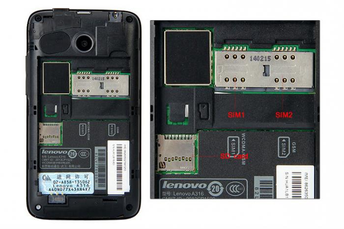 لينوفو A316i بلاك - تقييمات. الهاتف الذكي لينوفو A316i الأسود